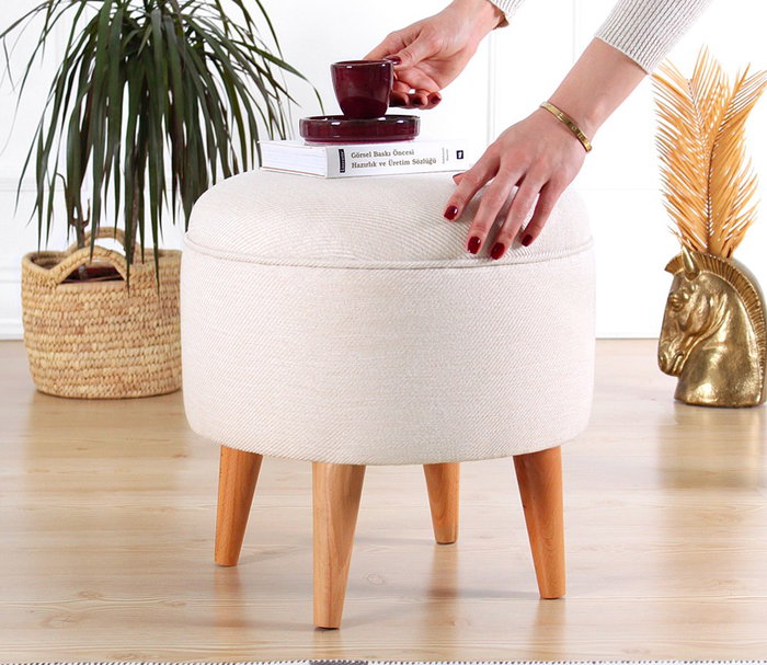 Atelier Del Sofa Puf Bohemio Cream